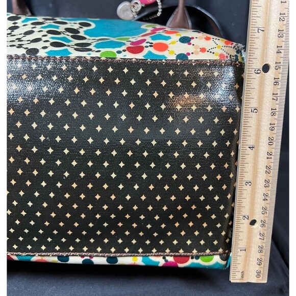 FOSSIL Bright Multi Color Key-Per‎ Purse Bohemain Dot Whimical-EUC - Picture 12 of 14